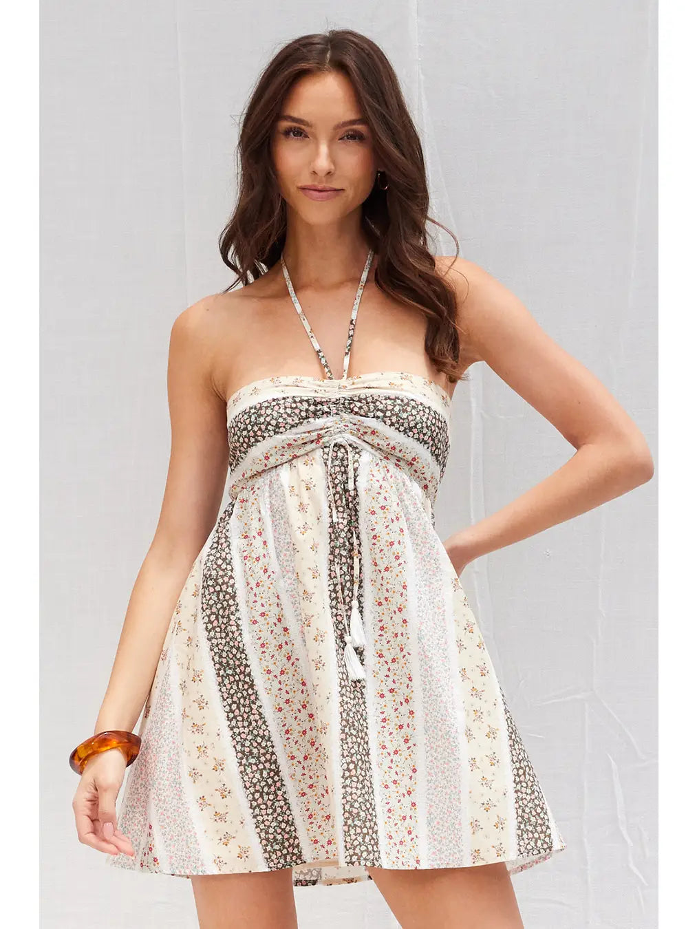 Floral Patchwork Mini Dress