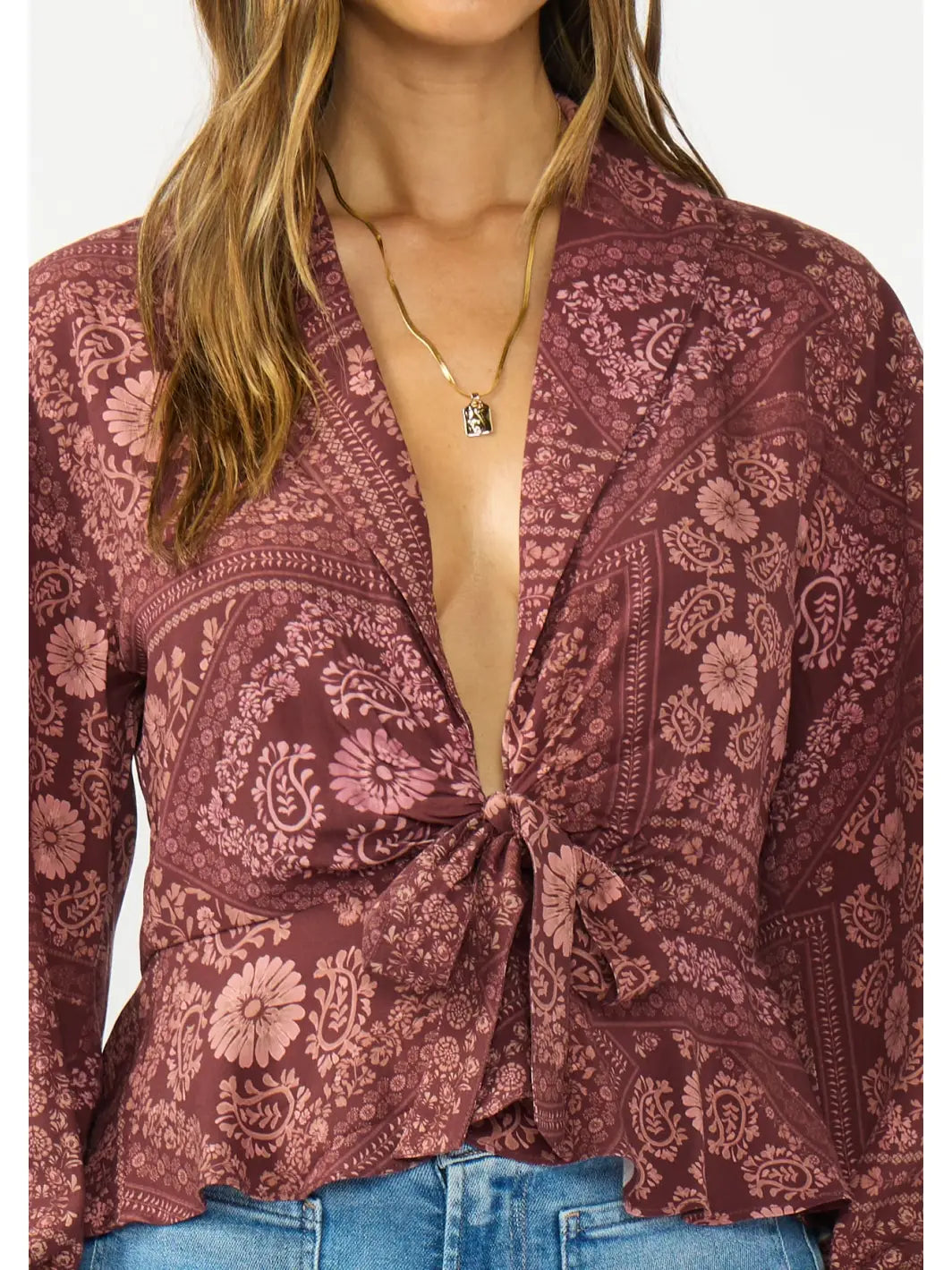 Dusty Rose Peplum Top