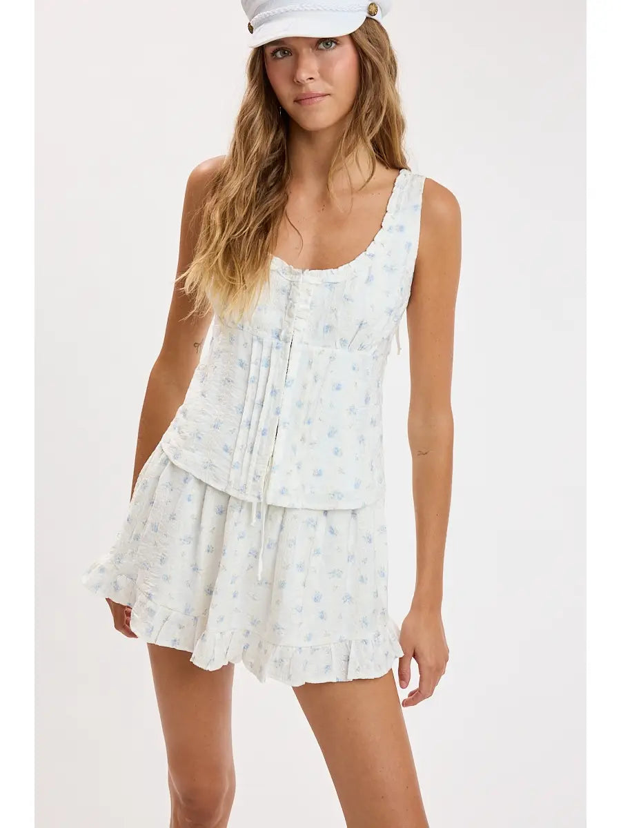 Ditsy Floral Eyelet Top