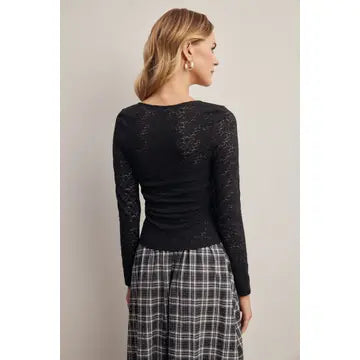 Floral Lace Knit Top