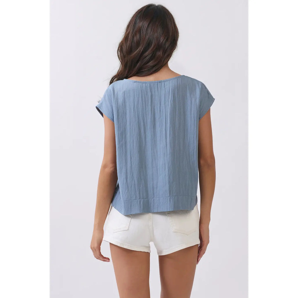 Woven Boxy Top