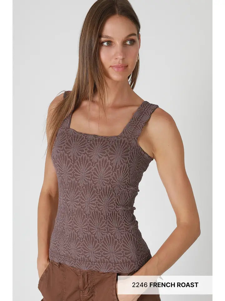 Lace Textured Square Top