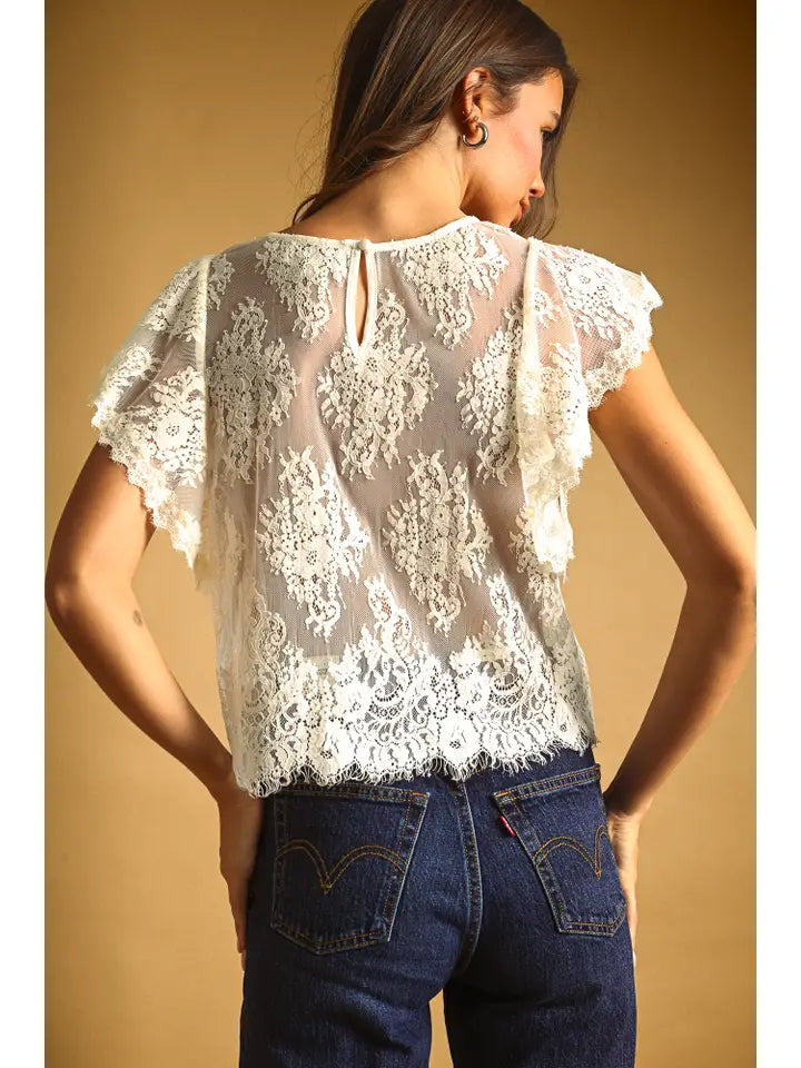 Lace Scalloped Tank