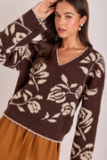 Floral Botanical Pattern Sweater