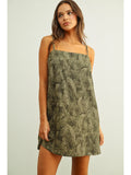 Leaf Print Easy Dress