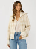Plaid Bomber Jacket - Ivory