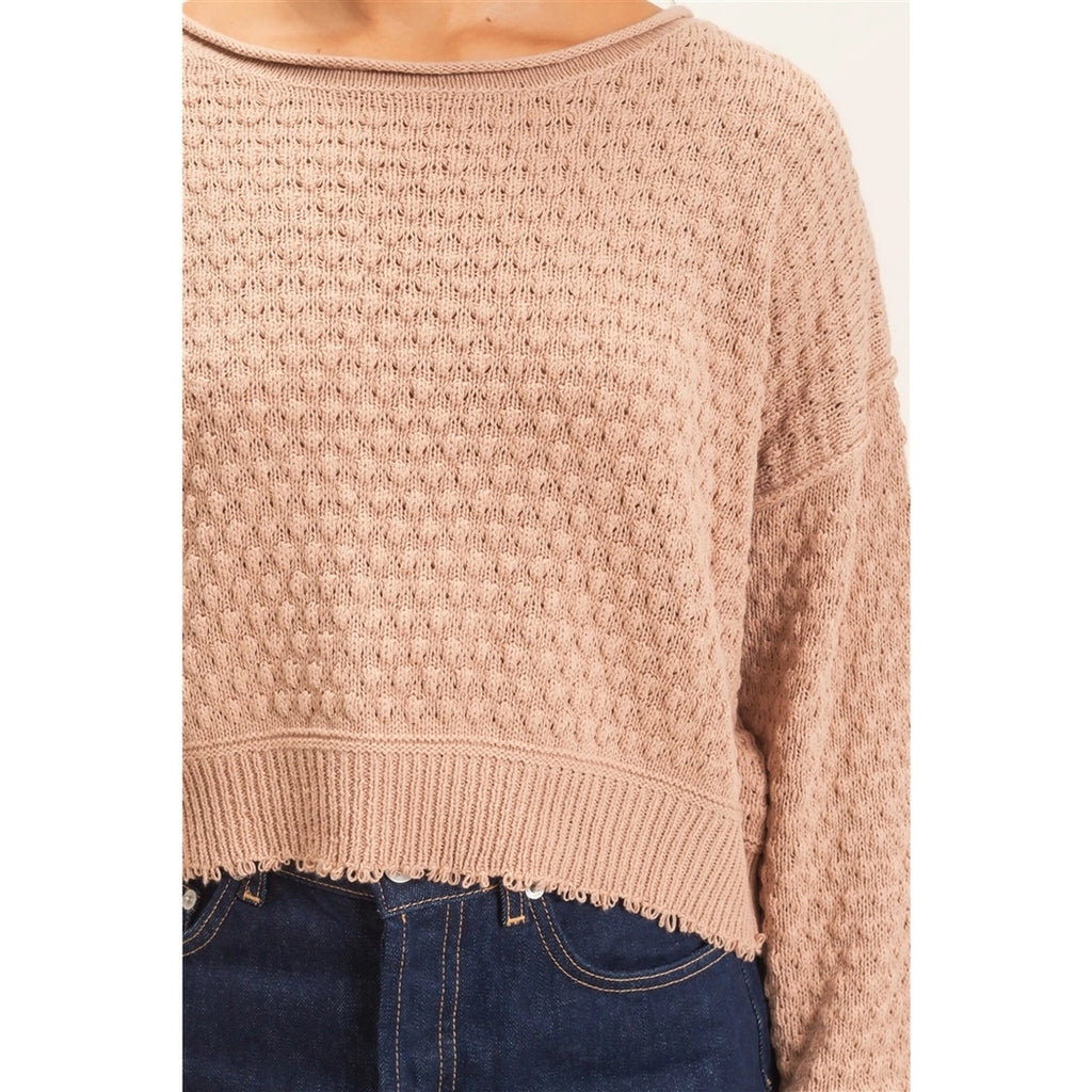 Textured Boatneck Sweater