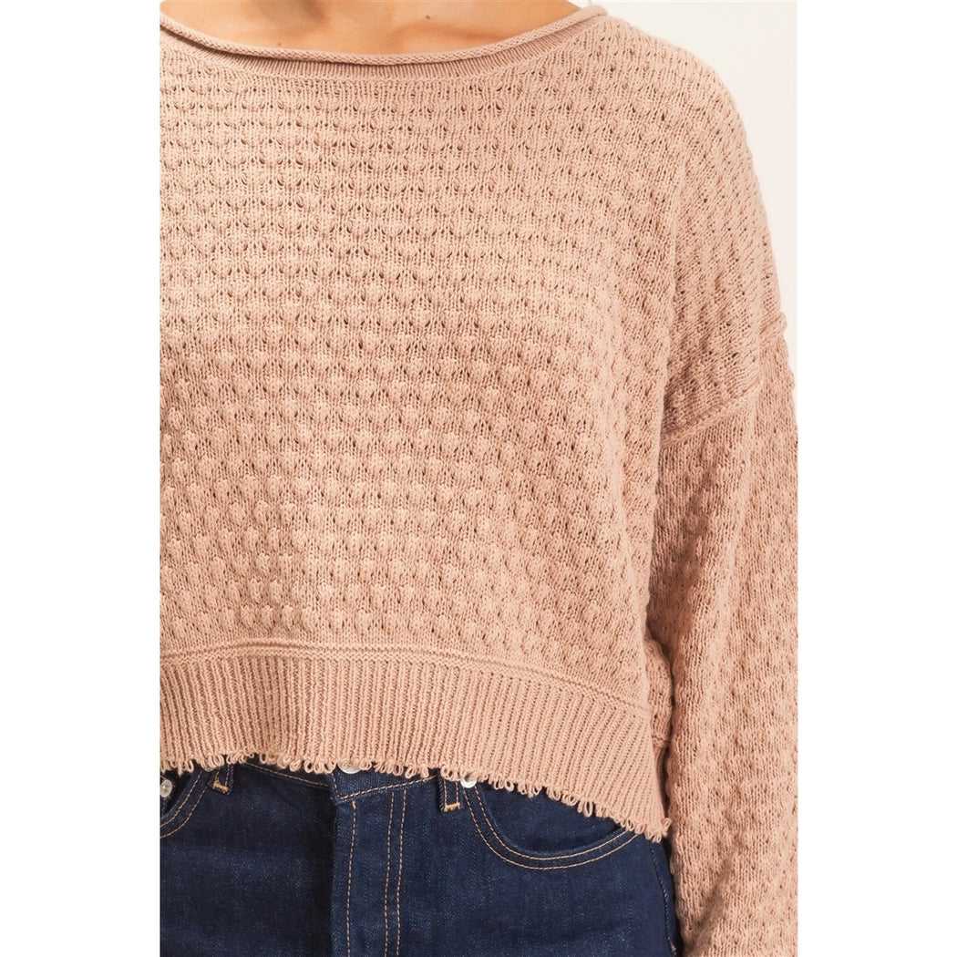 Textured Boatneck Sweater