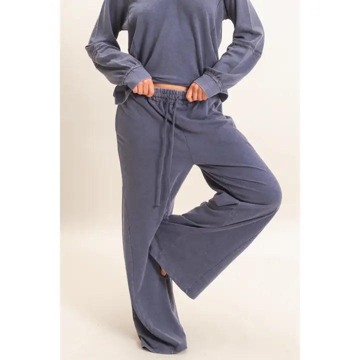 Mineral Wash Wide Leg