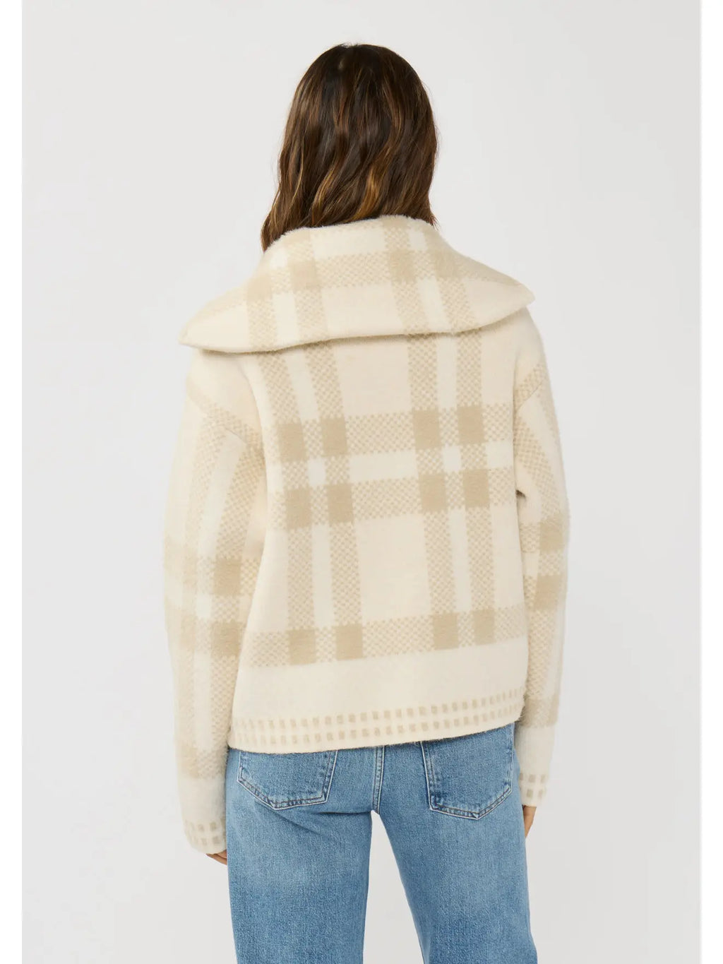 Plaid Bomber Jacket - Ivory