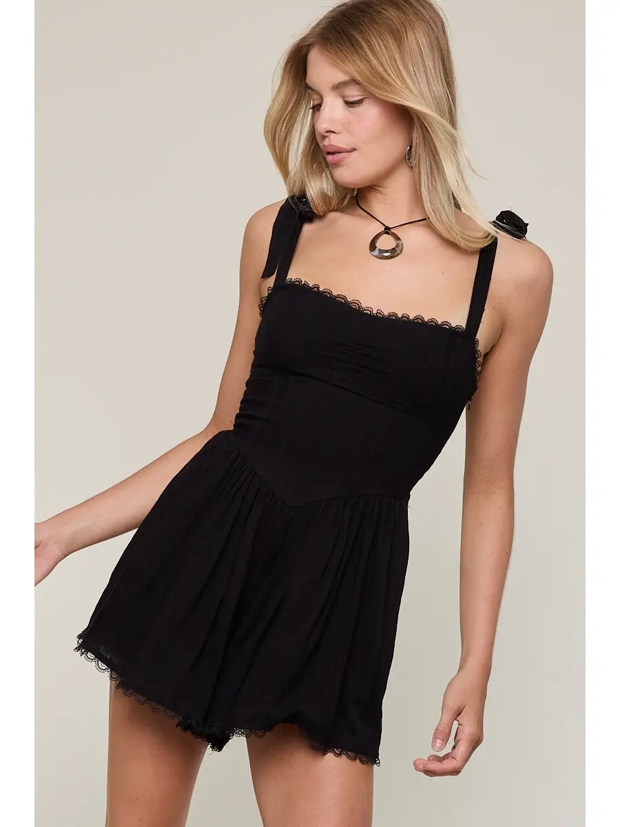 Lace Strap Romper