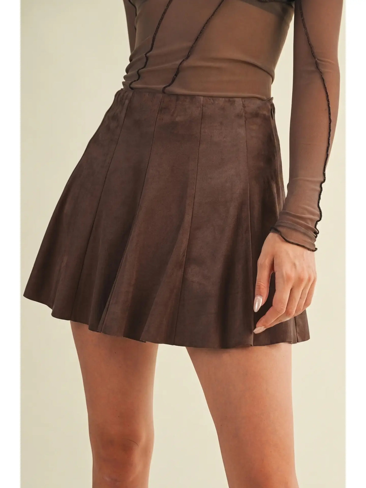 The  Choco Flare Mini Skirt