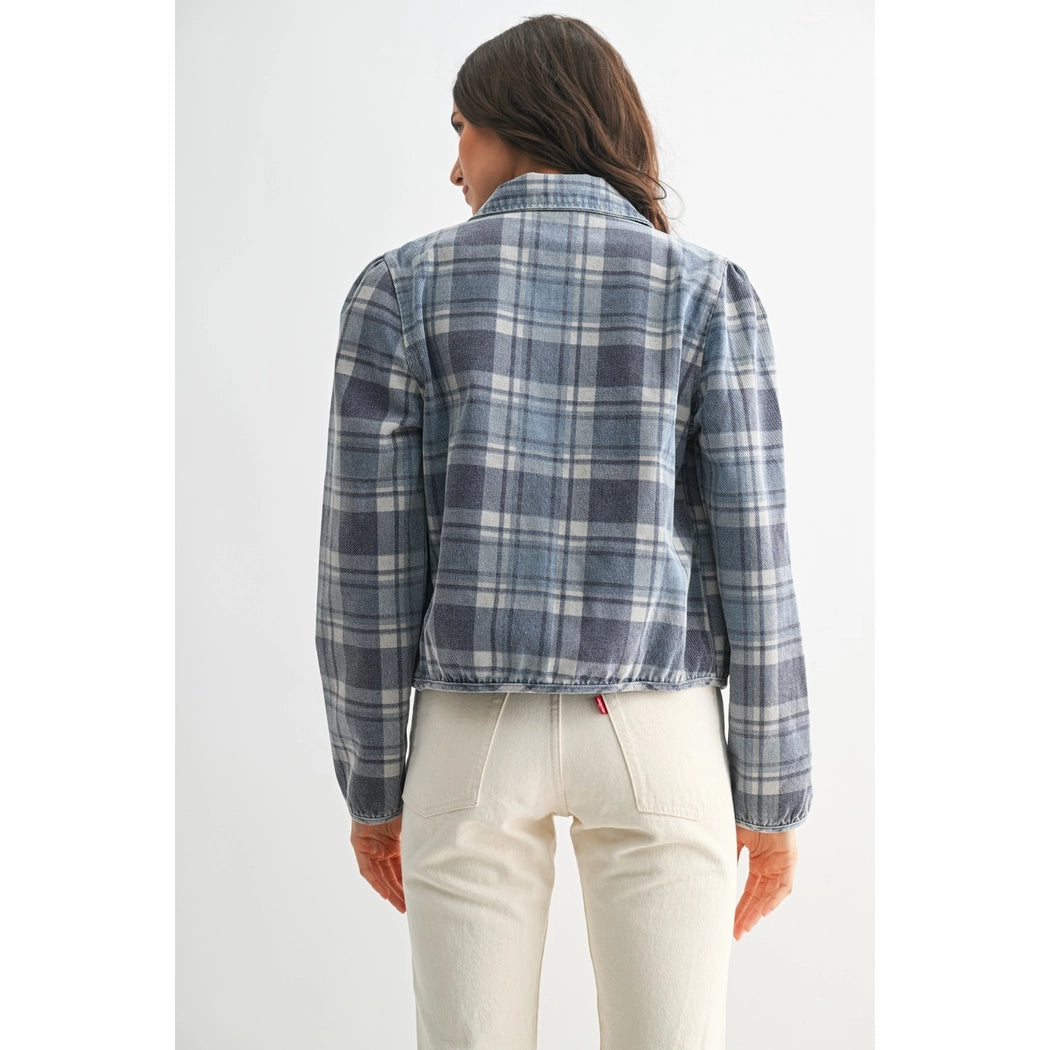 Denim Plaid Jacket