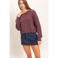 Textured Boatneck Sweater