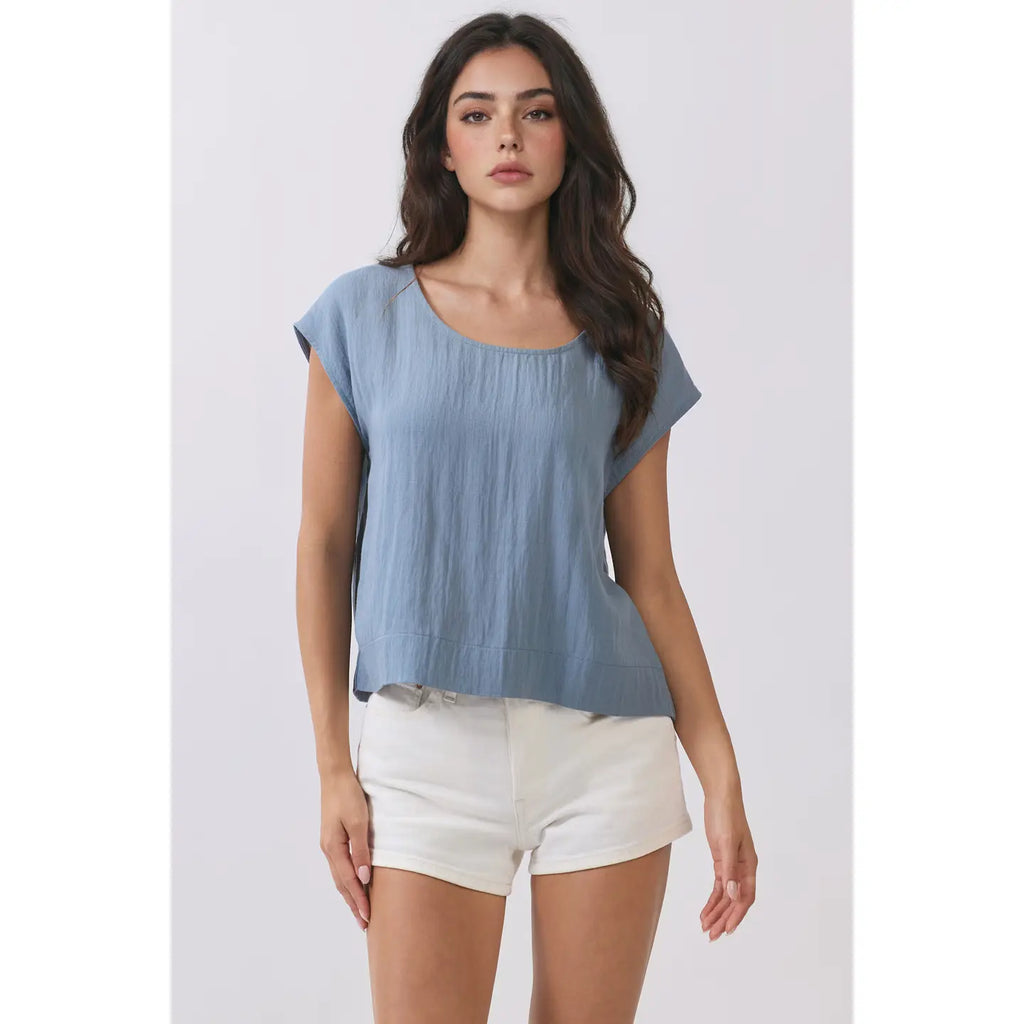 Woven Boxy Top