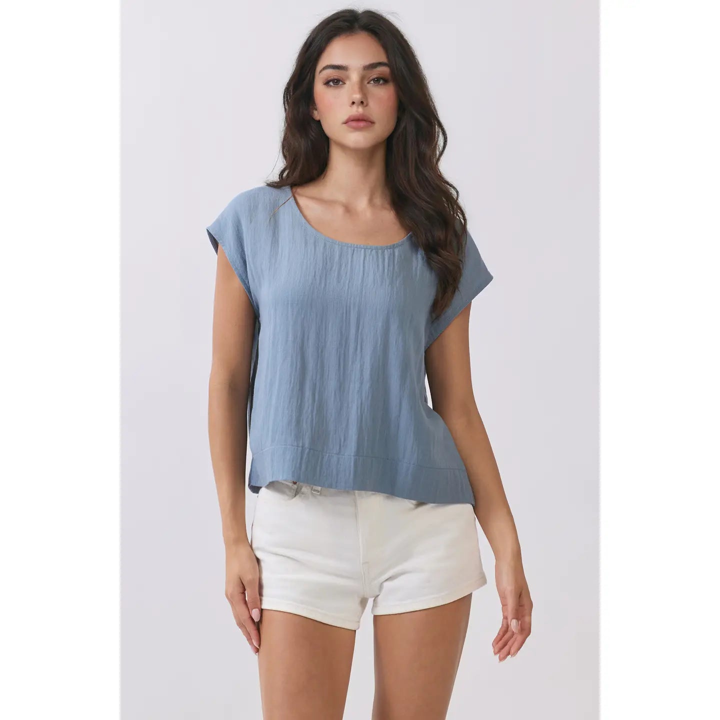 Woven Boxy Top