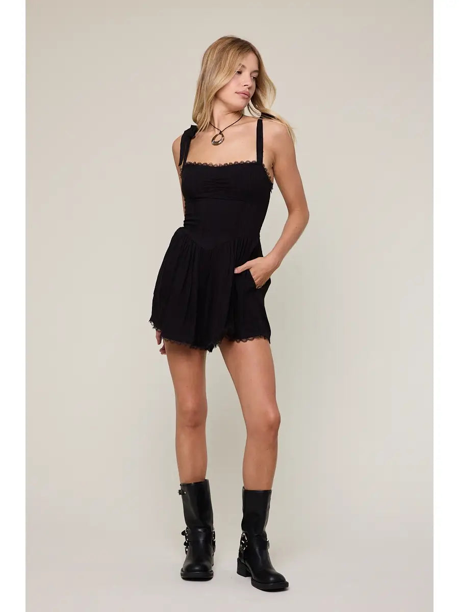 Lace Strap Romper