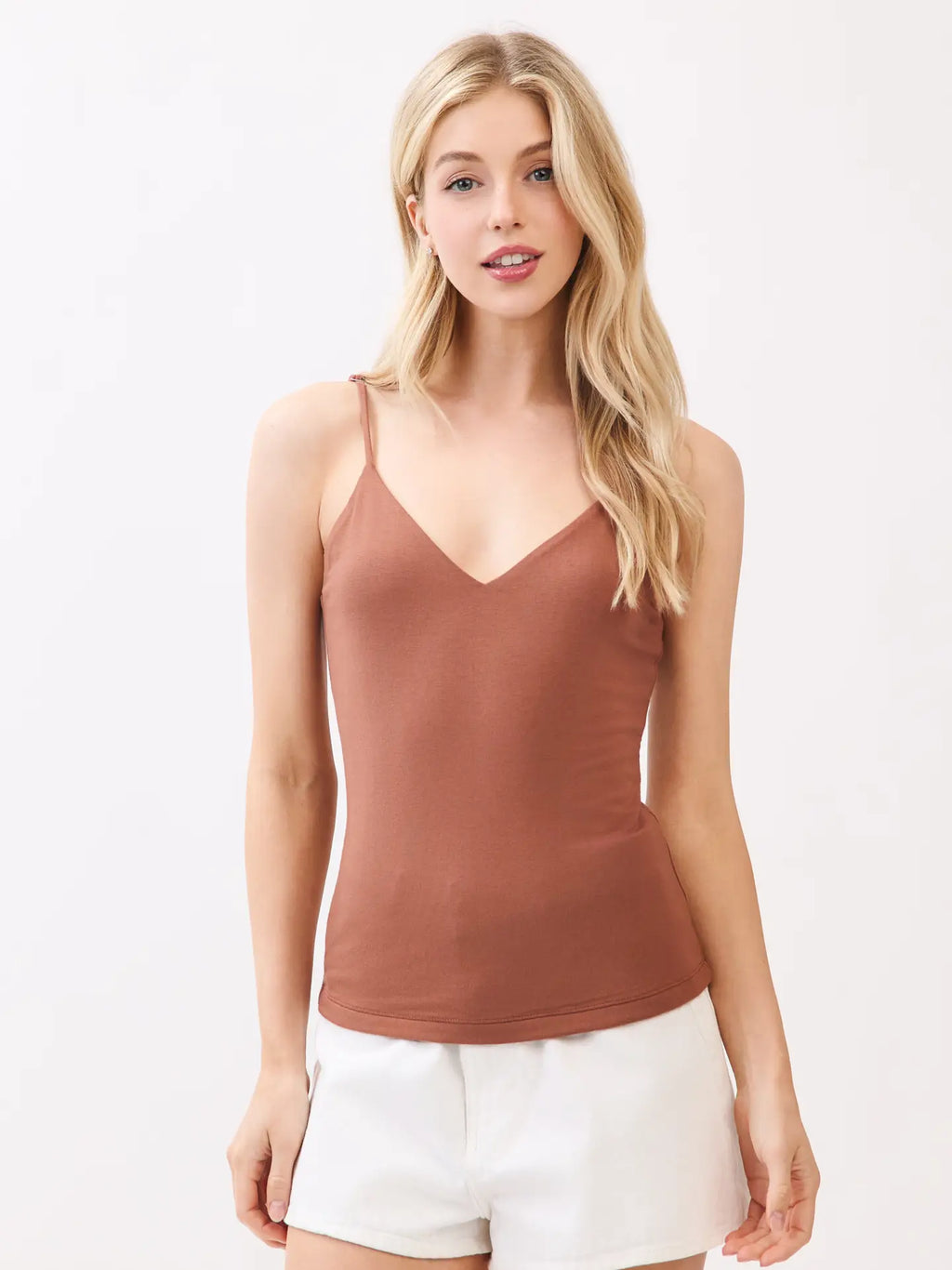 Double Layer V Neck Cami