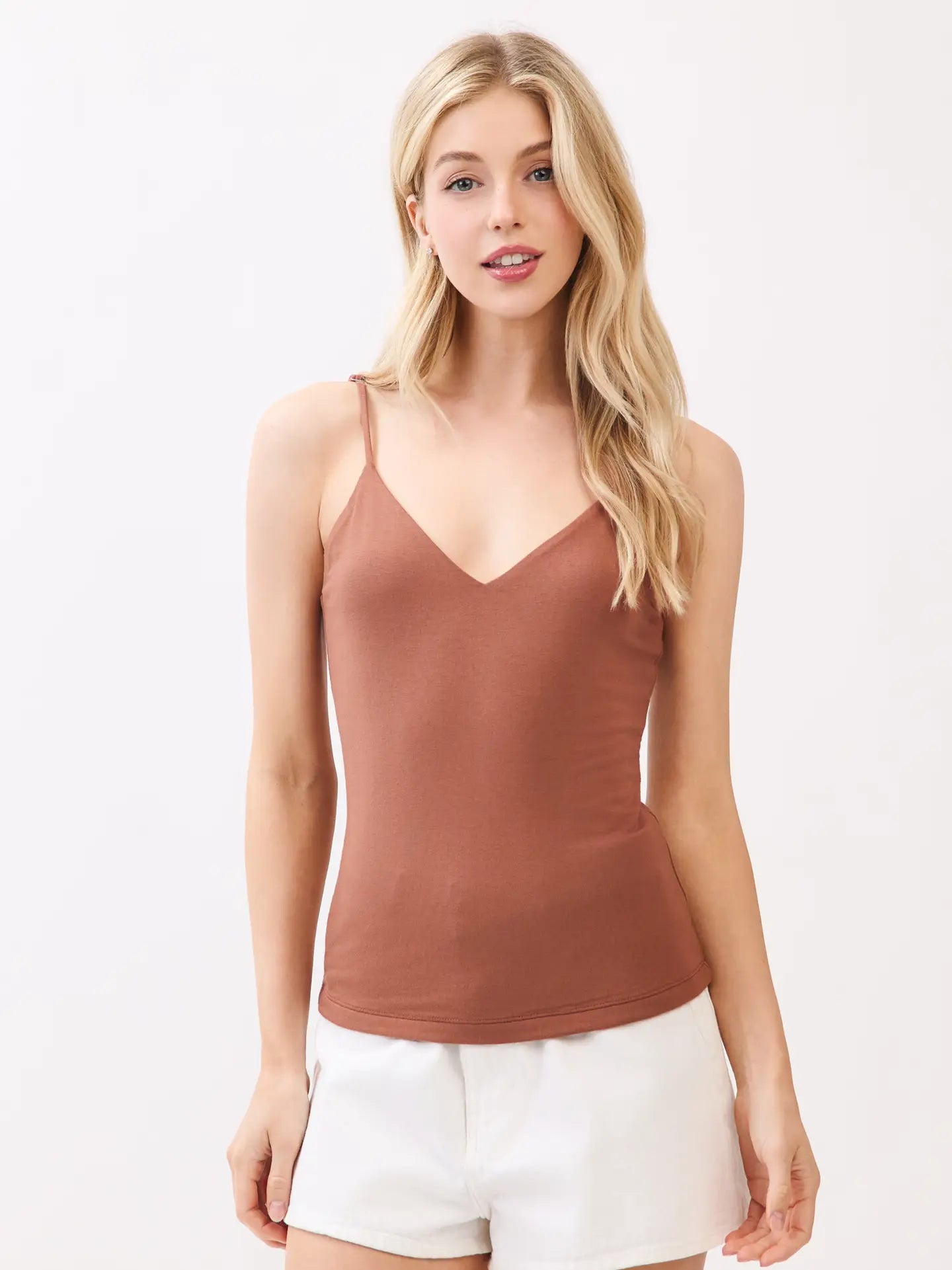 Double Layer V Neck Cami