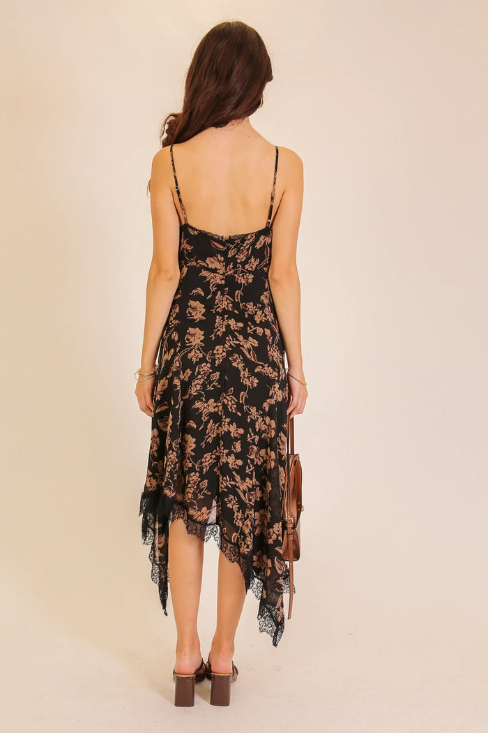 Handkerchief Hem Slip Dress