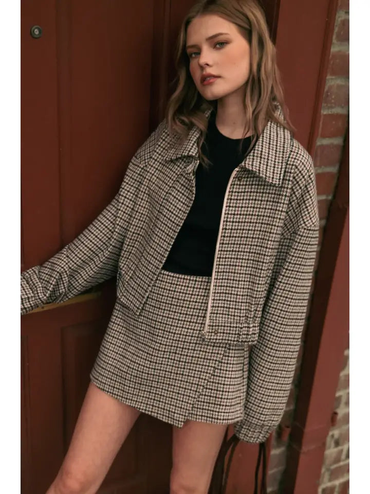 Houndstooth Pattern Jacket