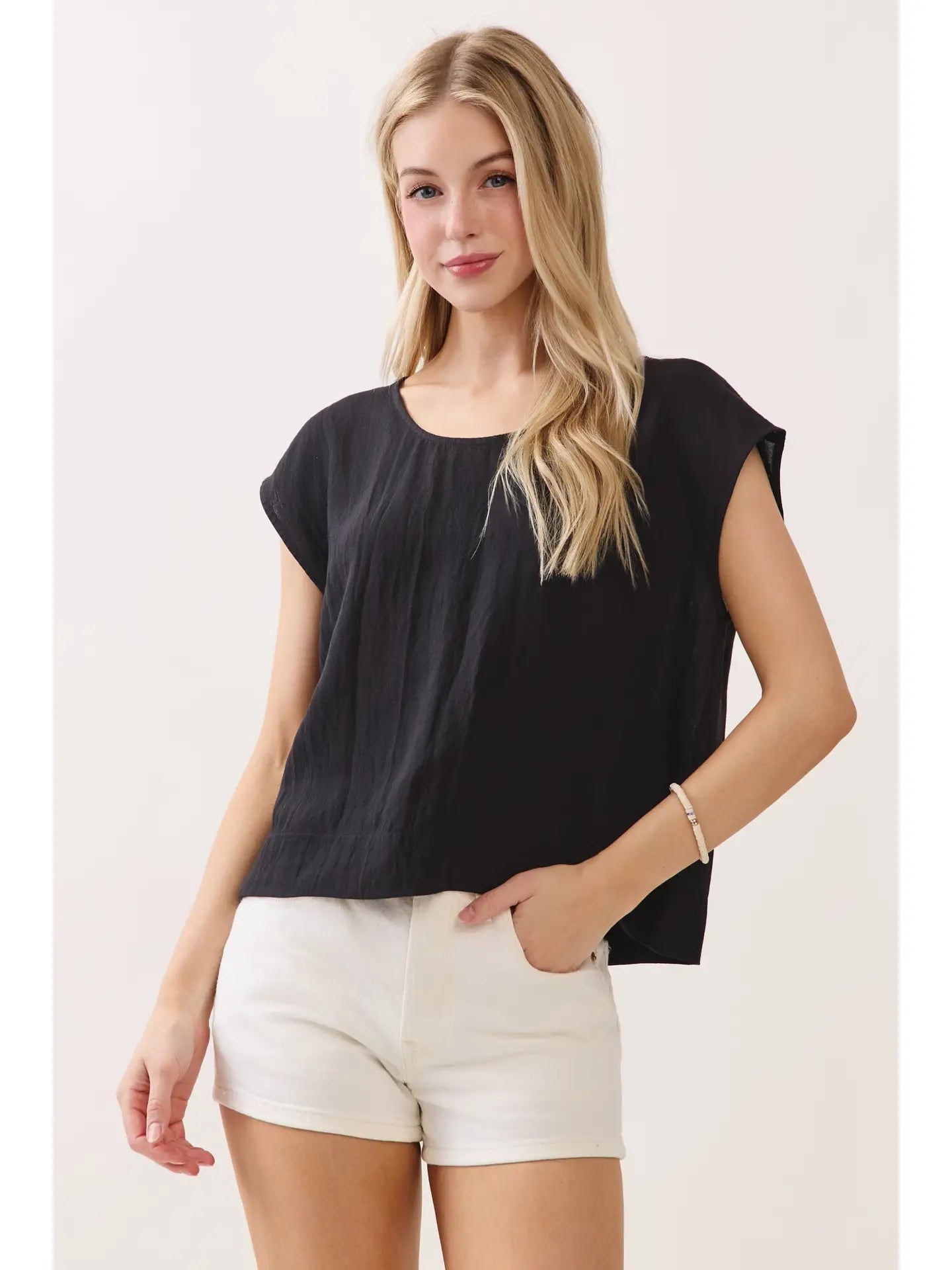 The Woven Boxy Top