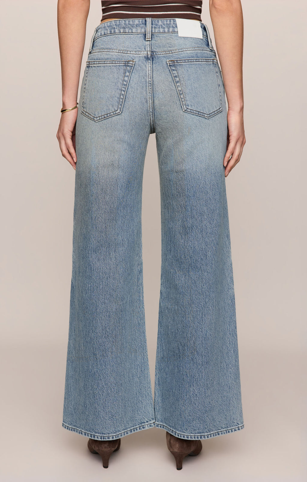 The Stunner Mid Rise Wide Leg  - Downtown
