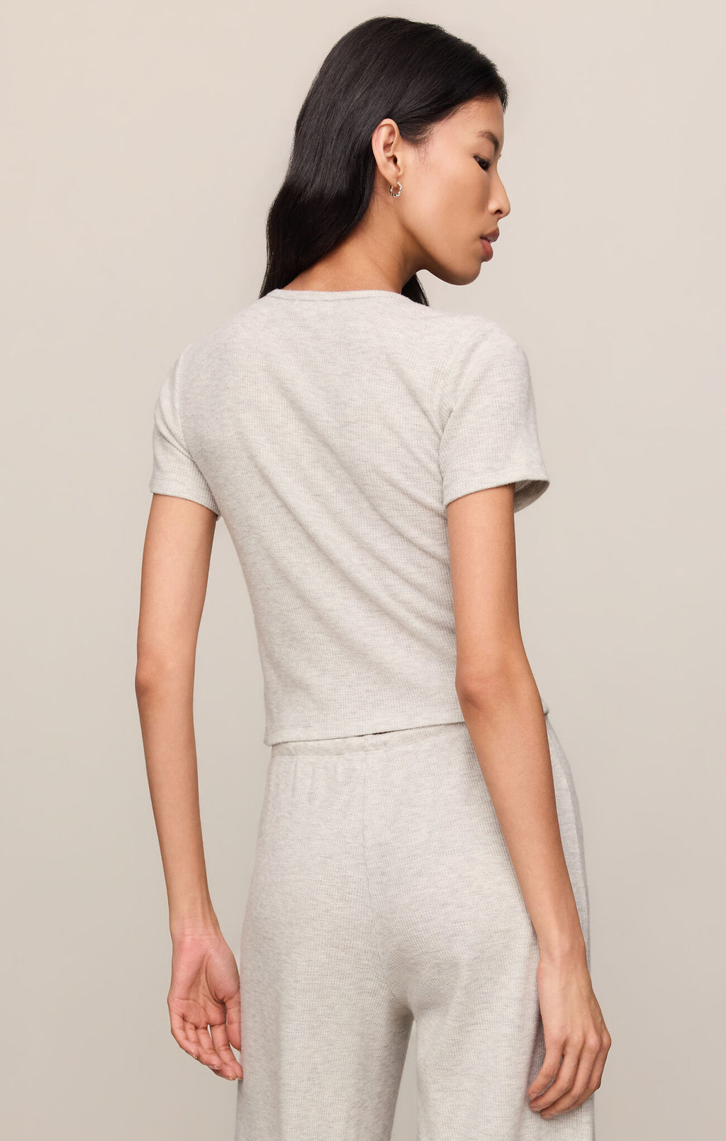 Waffle Tee - Feather Grey