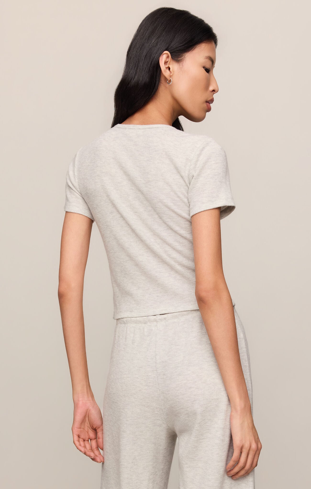 Waffle Tee - Feather Grey